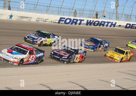 Nov. 7, 2010 - Fort Worth, Texas, United States of America - NASCAR Sprint Cup Series driver AJ Allmendinger #43, Jimmie Johnson #48, Kasey Kahne #83, Kurt Busch #2 and Clint Bowyer #33 manuever through turn four during the AAA Texas 500 at the Texas Motor Speedway in Fort Worth, Texas. (Credit Image: © Matt Pearce/Southcreek Global/ZUMApress.com) Stock Photo