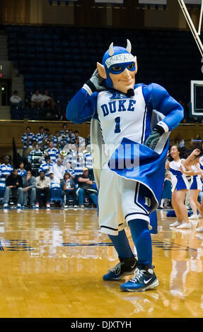 Nov. 13, 2010 - Durham, North Carolina, United States of America - The Duke mascot. Duke beats BYU 69-54 at Cameron Indoor Stadium (Credit Image: © Mark Abbott/Southcreek Global/ZUMApress.com) Stock Photo
