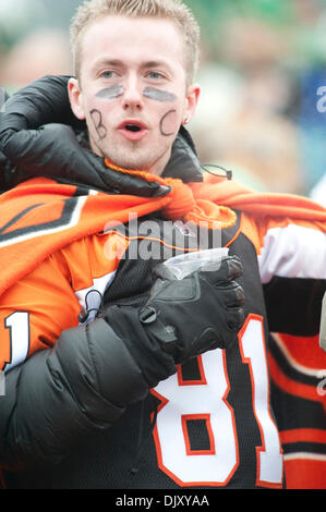 Nov. 14, 2010 - Regina, Saskatchewan, Canada - A B.C. Lions fan during the Saskatchewan RoughrIders vs B.C. Lions CFL Western Semi Final game at Mosaic Stadium in Regina. The Saskatchewan Roughriders defeated the B.C. Lions 41-38 in overtime (Credit Image: © Derek Mortensen/Southcreek Global/ZUMApress.com) Stock Photo