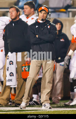 Nov. 17, 2010 - Toledo, Ohio, United States of America - Bowling Green Falcons head coach Dave Clawson during fourth-quarter game action.  Toledo defeated arch-rival Bowling Green 33-14 at the Glass Bowl in Toledo, Ohio in the annual Battle for the Peace Pipe. (Credit Image: © Scott Grau/Southcreek Global/ZUMApress.com) Stock Photo