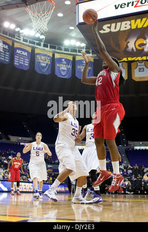 Nov. 17, 2010 - Baton Rouge, Louisiana, United States of America - 16 November 2010; Ohio State Buckeyes at LSU Tigers, Ohio St. center Jantel Lavender (42) shoots a short jump shot during the second half; Ohio State won the game 59-54; Baton Rouge Louisiana (Credit Image: © John Korduner/Southcreek Global/ZUMAPRESS.com) Stock Photo