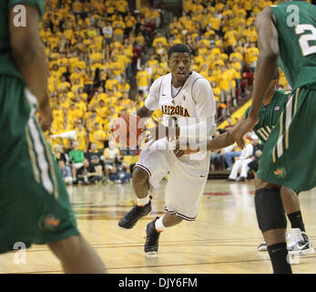 Nov. 20, 2010 - Tempe, Arizona, United States of America - ASU Freshman Carrick Felix (0) handles the ball against UAB as the Sun Devils win their home opener. (Credit Image: © Bruce Yeung/Southcreek Global/ZUMAPRESS.com) Stock Photo