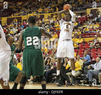 Nov. 20, 2010 - Tempe, Arizona, United States of America - ASU Freshman Carrick Felix (0) takes a 3-point shot. (Credit Image: © Bruce Yeung/Southcreek Global/ZUMAPRESS.com) Stock Photo