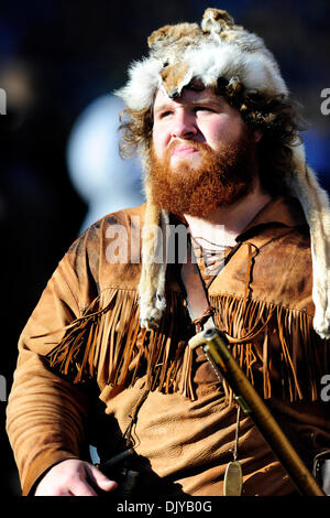 Nov. 26, 2010 - Pittsburgh, Pennsylvania, United States of America - 26 November 2010: West Virginia Mountaineer mascot roaming the sidelines in1st half action at Heinz Field in Pittsburgh Pennsylvania. West Virginia defeats Pittsburgh 35-10. (Credit Image: © Paul Lindenfelser/Southcreek Global/ZUMAPRESS.com) Stock Photo