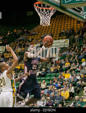 Nov. 27, 2010 - Fairfax, Virginia, United States of America - Florida Atlantic University Sophomore Forward Greg Gantt #22 goes to the basket against George Mason University at the Patriot Center Fairfax Virginia. George Mason defeated Florida Atlantic 66-51. (Credit Image: © Charles Barner/Southcreek Global/ZUMAPRESS.com) Stock Photo