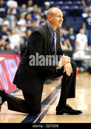 Nov. 27, 2010 - Cincinnati, Ohio, United States of America - Xavier head coach Chris Mack reacts to a call during  action vs Wofford from the Cintas Center in Cincinnati. The Musketeers went on to win 94 to 90. (Credit Image: © Wayne Litmer/Southcreek Global/ZUMAPRESS.com) Stock Photo