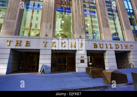 The Trump Building on Wall Street, New York. America Stock Photo