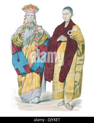 Late 19th century XIX 1800s Priest of Annam Vietnam Stock Photo