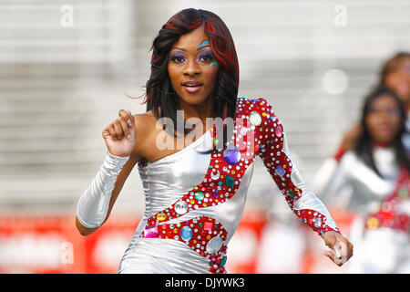 Dec. 11, 2010 - Birmingham, Al, United States of America - A member of the Texas Southern Marching Band performs during halftime of the SWAC Championship football game between Texas Southern and Alabama State. Texas Southern beat Alabama State 11-6 at Legion Field. (Credit Image: © Jason Clark/Southcreek Global/ZUMAPRESS.com) Stock Photo