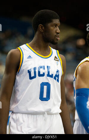Dec. 11, 2010 - Westwood, California, United States of America - UCLA Bruins center Anthony Stover #0 during the Cal Poly vs UCLA game at Pauley Pavilion. The UCLA Bruins went on to defeat the Cal Poly Mustangs with a final score of 72-61. (Credit Image: © Brandon Parry/Southcreek Global/ZUMAPRESS.com) Stock Photo