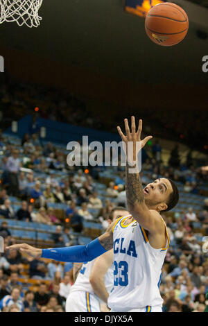 Dec. 11, 2010 - Westwood, California, United States of America - UCLA Bruins forward Tyler Honeycutt #23 rebounds the ball during the Cal Poly vs UCLA game at Pauley Pavilion. The UCLA Bruins went on to defeat the Cal Poly Mustangs with a final score of 72-61. (Credit Image: © Brandon Parry/Southcreek Global/ZUMAPRESS.com) Stock Photo