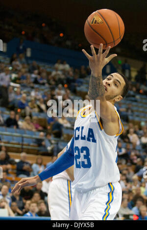 Dec. 11, 2010 - Westwood, California, United States of America - UCLA Bruins forward Tyler Honeycutt #23 rebounds the ball during the Cal Poly vs UCLA game at Pauley Pavilion. The UCLA Bruins went on to defeat the Cal Poly Mustangs with a final score of 72-61. (Credit Image: © Brandon Parry/Southcreek Global/ZUMAPRESS.com) Stock Photo