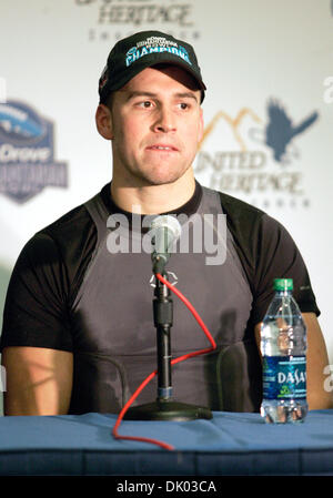 Dec. 18, 2010 - Boise, Idaho, United States of America - Northern Illinois Huskies quarterback Chad Harnish, at the post game press conference of the uDrive Humanitarian Bowl. Northern Illinois defeated Fresno State, 40-17. (Credit Image: © Brian Lossness/Southcreek Global/ZUMAPRESS.com) Stock Photo