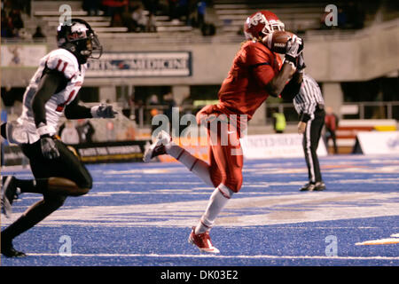 Dec. 18, 2010 - Boise, Idaho, United States of America - XXXX during the first/second half of action of the uDrove Humanitarian Bowl, against the Northern Illinois Huskies/ Fresno State Bulldogs played at Bronco Stadium in Boise, Idaho (Credit Image: © Brian Lossness/Southcreek Global/ZUMAPRESS.com) Stock Photo