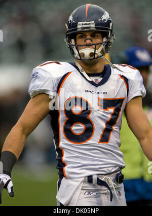 Dec. 19, 2010 - Oakland, California, U.S. - Denver Broncos wide receiver ERIC DECKER #87. (Credit Image: © William Mancebo/ZUMAPRESS.com) Stock Photo