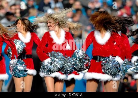 Dec. 19, 2010 - Charlotte, North Carolina, United States of America - Carolina Panthers Top Cat dancers perform during a time out.Panthers defeat the Cardinals 19-12 at the Bank of America Stadium in Charlotte North Carolina. (Credit Image: © Anthony Barham/Southcreek Global/ZUMAPRESS.com) Stock Photo