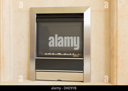 Gazco Logic He Gas Fire With Stainless Steel Surround In
