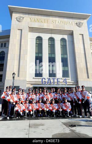 Dec. 30, 2010 - Bronx, New York, United States of America - Syracuse Orange Band outside Yankee stadium before the New era Pinstripe Bowl  between Kansas State Wildcats and Syracuse Orange  (Credit Image: © Shane Psaltis/Southcreek Global/ZUMAPRESS.com) Stock Photo