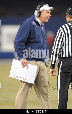 Dec. 30, 2010 - Bronx, New York, United States of America - Syracuse Orange head coach Doug Marrone During the Pinstripe Bowl...Final Score of the New Era Pinstripe Bowl at Yankees Stadium Kansas State Wildcats 34 and Syracuse Orange 36  (Credit Image: © Shane Psaltis/Southcreek Global/ZUMAPRESS.com) Stock Photo