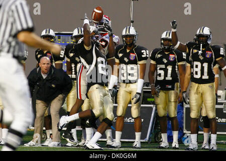 Dec. 31, 2010 - Memphis, Al, U.S - Georgia Bulldogs safety Bacarri Rambo  (18) makes an open field tackle on UCF Knights wide receiver Jamar Newsome  (9) during 2nd half action of