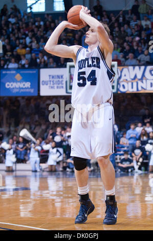 Jan. 1, 2011 - Indianapolis, Indiana, United States of America - Butler defeats Valparaiso at Hinkle Fieldhouse, Indianapolis, Indiana,  Butler  76 to 59 (Credit Image: © Mike Taylor/Southcreek Global/ZUMAPRESS.com) Stock Photo