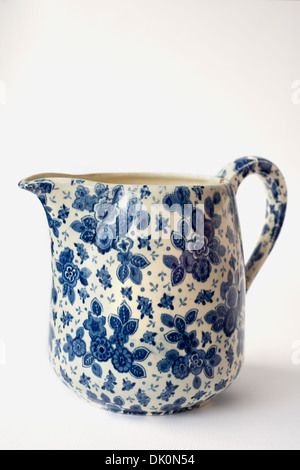 A Delft blue jug isolated on a white background Stock Photo