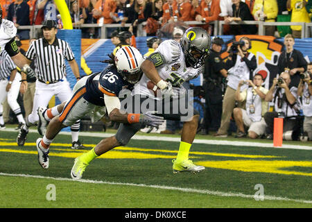 Auburn Tigers safety Mike McNeil against the Oregon Ducks in the first  quarter during the BCS National Championship NCAA football game on Monday,  Jan. 10, 2011, in Glendale. (Rick Scuteri/AP Images Stock