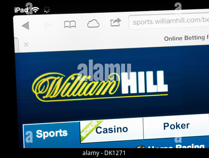 Home page of the William Hill online betting website viewed on an iPad Stock Photo