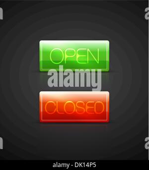Vector colorful open close plates Stock Vector