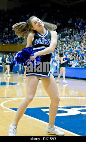 Jan. 15, 2011 - Durham, North Carolina, U.S - Duke cheerleader before game with Virginia. Duke beats Virginia 76-60 at Cameron Indoor Stadium (Credit Image: © Mark Abbott/Southcreek Global/ZUMAPRESS.com) Stock Photo