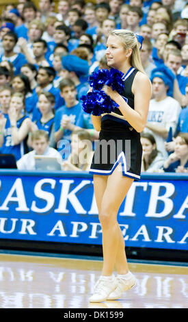 Jan. 15, 2011 - Durham, North Carolina, U.S - Duke cheerleader. Duke beats Virginia 76-60 at Cameron Indoor Stadium (Credit Image: © Mark Abbott/Southcreek Global/ZUMAPRESS.com) Stock Photo