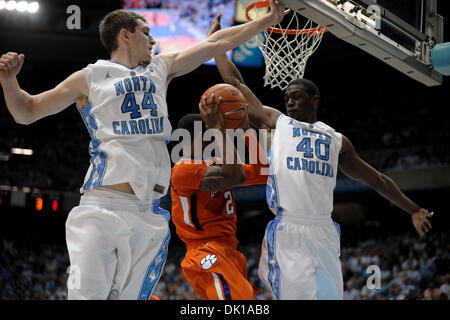 Jan. 18, 2011 - Chapel Hill, North Carolina, U.S - Clemson Tigers guard Demontez Stitt (2) drives to the basket.North Carolina defeats Clemson 75-65 at the Dean Smith Center in Chapel Hill North Carolina. (Credit Image: © Anthony Barham/Southcreek Global/ZUMAPRESS.com) Stock Photo