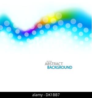 Blue dotted blurred wave. Clean abstract background Stock Vector