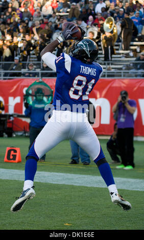Jan. 22, 2011 - Orlando, FL, USA - January 22, 2011:  Julius Thomas  of Portland State prepares to catch a touchdown in the second quarter of the East West Shrine Game. (Credit Image: © Andrew Patron/ZUMAPRESS.com) Stock Photo