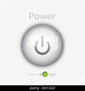 Abstract technology conceptual illustration with tune power button Stock Vector