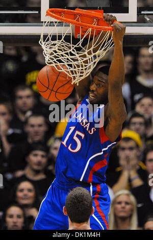 Kansas guard Elijah Johnson (15) during the second half of an NCAA ...