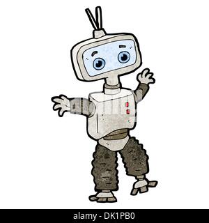 Retro cartoon with texture. Isolated on White. Stock Vector