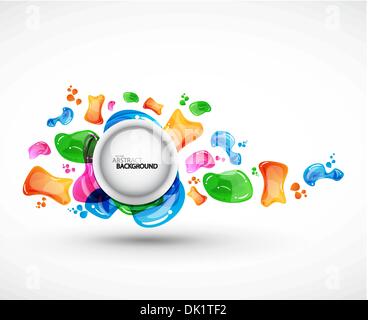Vector colorful abstract background. Bubbles in the air Stock Vector