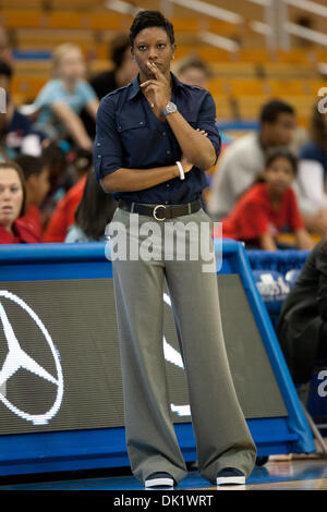 Jan. 29, 2011 - Westwood, California, U.S - Arizona head coach Niya Butts during the NCAA basketball game between the Arizona Wildcats and the UCLA Bruins at Pauley Pavilion. The Bruins went on to defeat the Wildcats with a final score of 70-60. (Credit Image: © Brandon Parry/Southcreek Global/ZUMAPRESS.com) Stock Photo