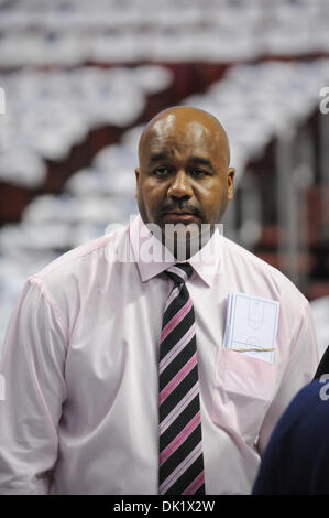 Jan. 29, 2011 - Philadelphia, Pennsylvania, U.S - John Thompson III pror to the start of the game. At the half Georgetown leads Villanova 32-26 in a big East battle in a game being played at Wells Fargo Center in Philadelphia, Pennsylvania (Credit Image: © Mike McAtee/Southcreek Global/ZUMAPRESS.com) Stock Photo