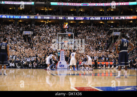 Jan. 29, 2011 - Philadelphia, Pennsylvania, U.S - The crowd during an oppents fould shot. At the half Georgetown leads Villanova 32-26 in a big East battle in a game being played at Wells Fargo Center in Philadelphia, Pennsylvania (Credit Image: © Mike McAtee/Southcreek Global/ZUMAPRESS.com) Stock Photo