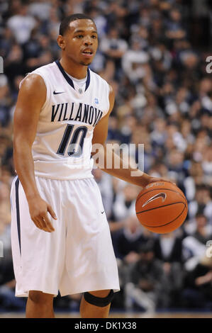 Jan. 29, 2011 - Philadelphia, Pennsylvania, U.S - h10 with the ball during game action. At the half Georgetown leads Villanova 32-26 in a big East battle in a game being played at Wells Fargo Center in Philadelphia, Pennsylvania (Credit Image: © Mike McAtee/Southcreek Global/ZUMAPRESS.com) Stock Photo