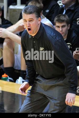 Jan. 29, 2011 - West Lafayette, Indiana, United States of America - Purdue's Head Coach Matt Painter in the game between Minnesota  and Purdue at Mackey Arena in West Lafayette. Purdue won the game 73-61. (Credit Image: © Sandra Dukes/Southcreek Global/ZUMAPRESS.com) Stock Photo