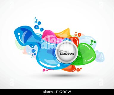 Vector colorful abstract background. Bubbles in the air Stock Vector