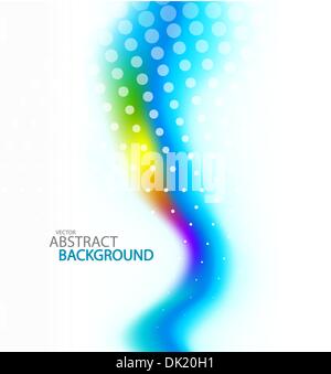 Blue dotted blurred wave. Clean abstract background Stock Vector