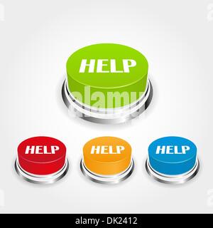 help button Stock Vector