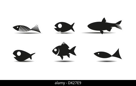 Fish Icons Stock Vector