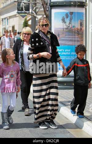 Erna Klum Leni Samuel Heidi Klum and Johan Samuel spend day at Grove Los Angeles California - 24.03.12 Stock Photo