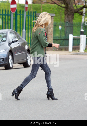 Kate Moss out and about in Highgate London, England - 12.04.12 Stock Photo