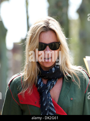 Kate Moss out and about in Highgate London, England - 12.04.12 Stock Photo